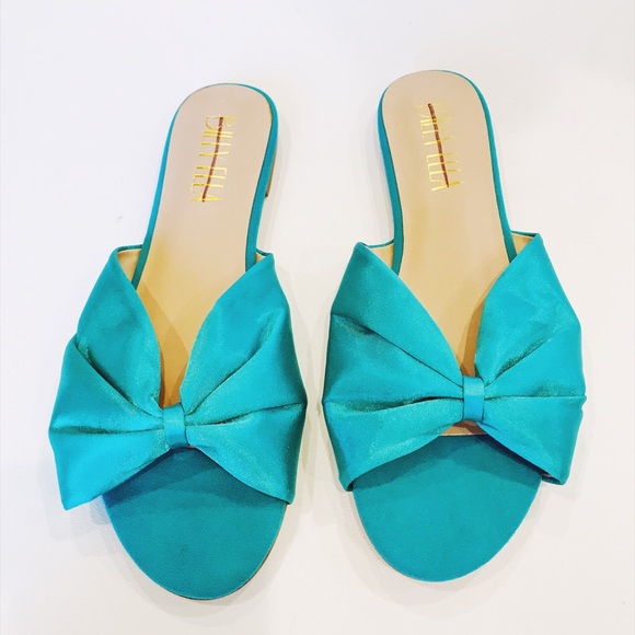 Sold Anthropologie Billy Ella Satin Blue Green - Picture 6 of 7